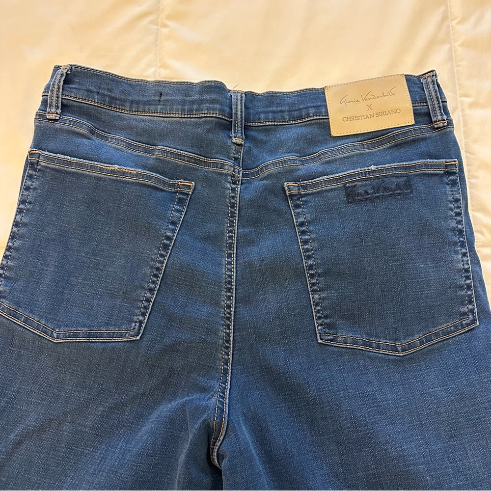 Christian Siriano Dark Blue - Chrissie Flare - High Rise Flare Leg - size 31/12 - Picture 7 of 14